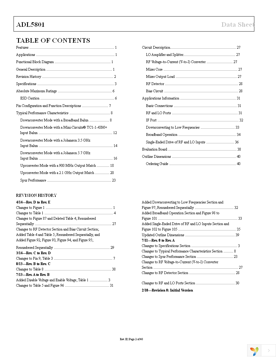 ADL5801-EVALZ Page 2