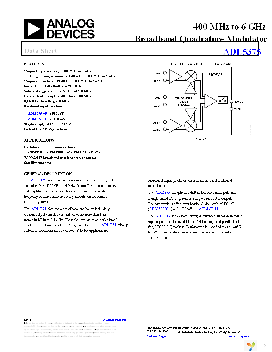 ADL5375-05-EVALZ Page 1