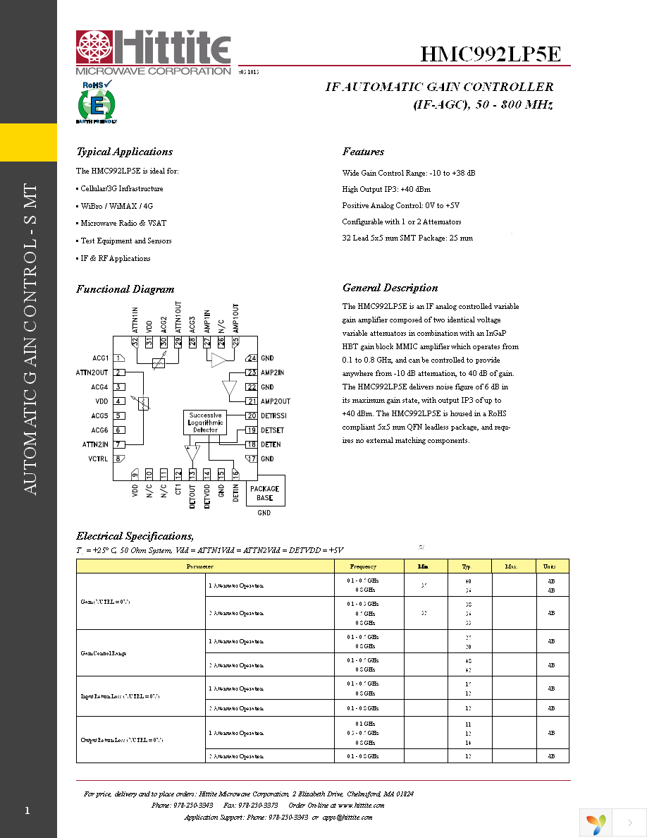 EVAL01-HMC992LP5E Page 3