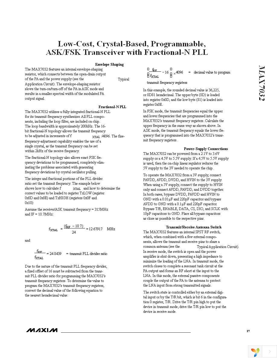 MAX7032EVKIT-315 Page 17