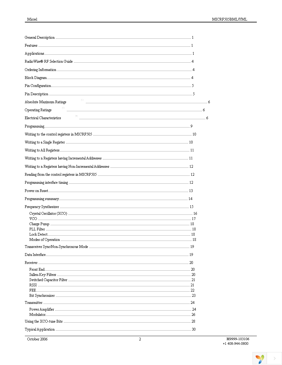 MICRF505DEV1 Page 2