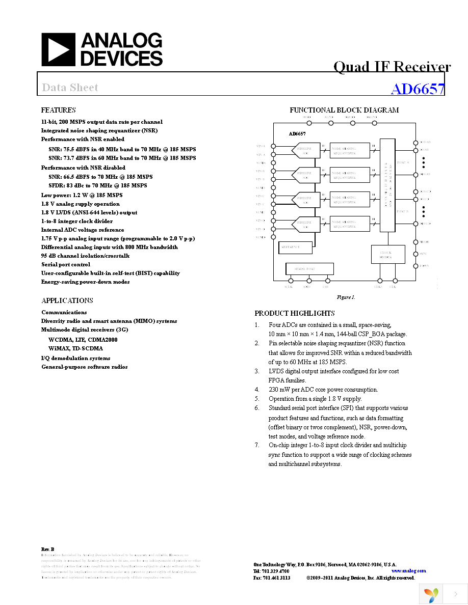 AD6657EBZ Page 1
