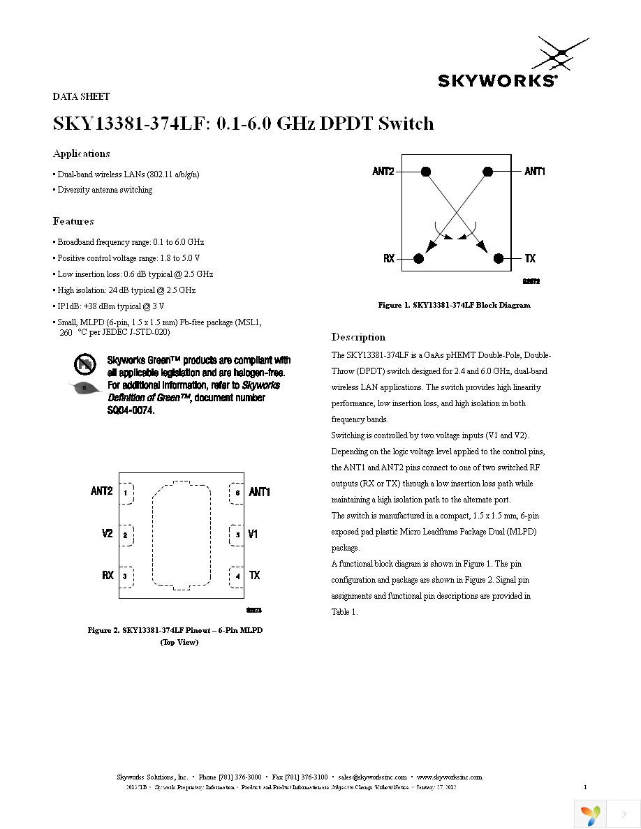 SKY13381-374LF_EVB Page 1