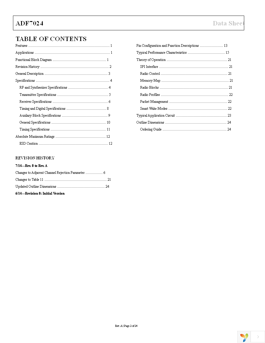 EVAL-ADF7024DB2Z Page 2