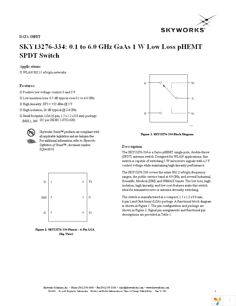 SKY13276-334-EVB Page 1