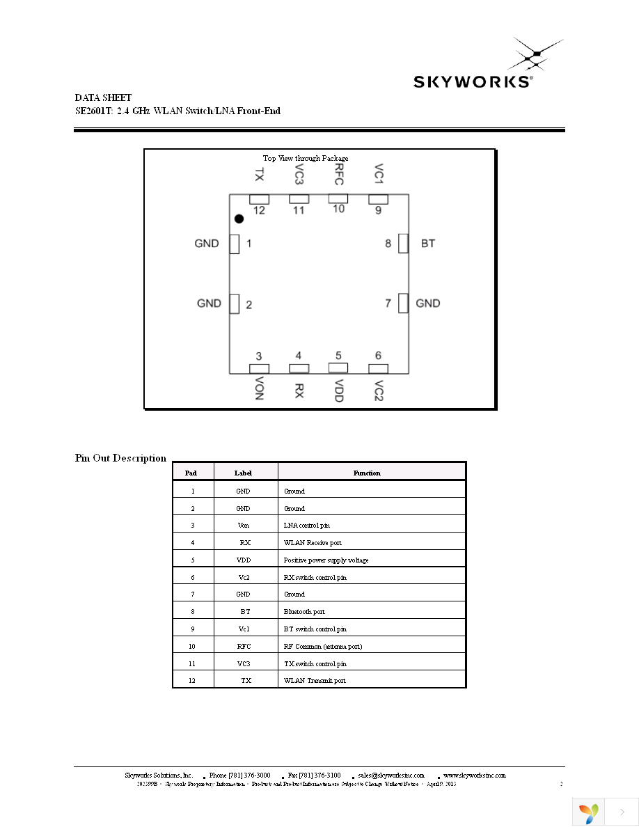 SE2601T-EK1 Page 2