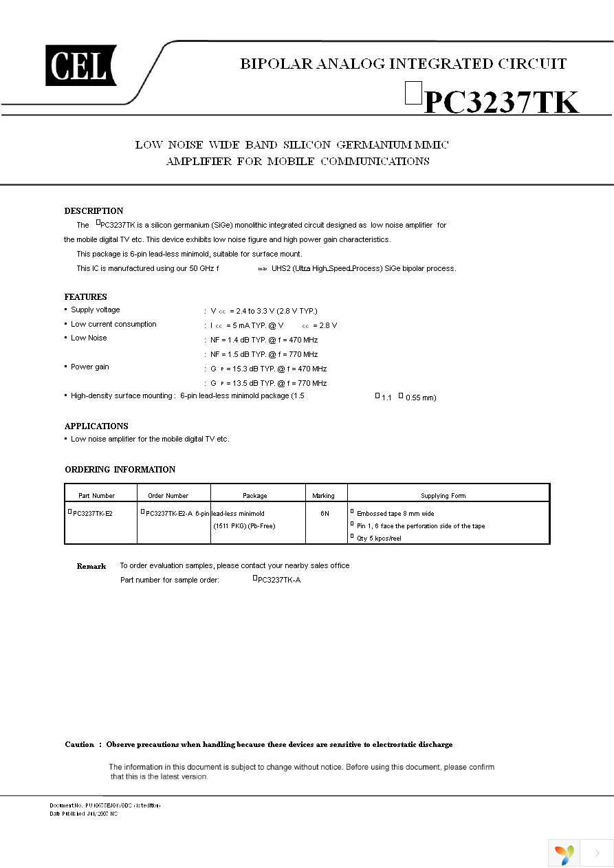 UPC3237TK-EVAL-A Page 1