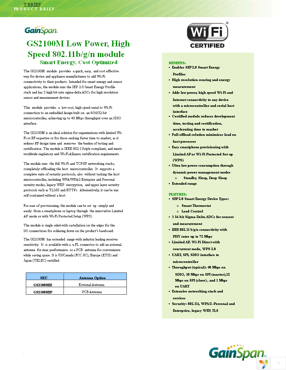 GS2100MIP-EVB3-S2W Page 1