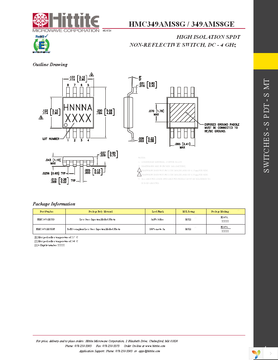 EV1HMC349AMS8G Page 6