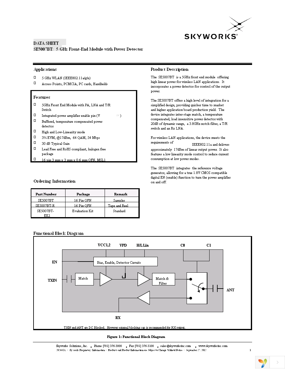 SE5007BT-EK1 Page 1