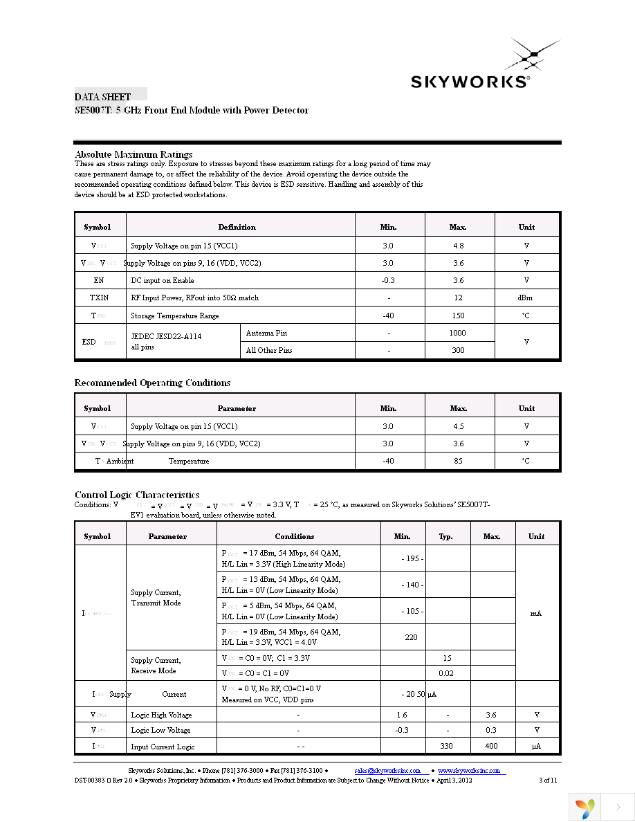 SE5007T-EK1 Page 3