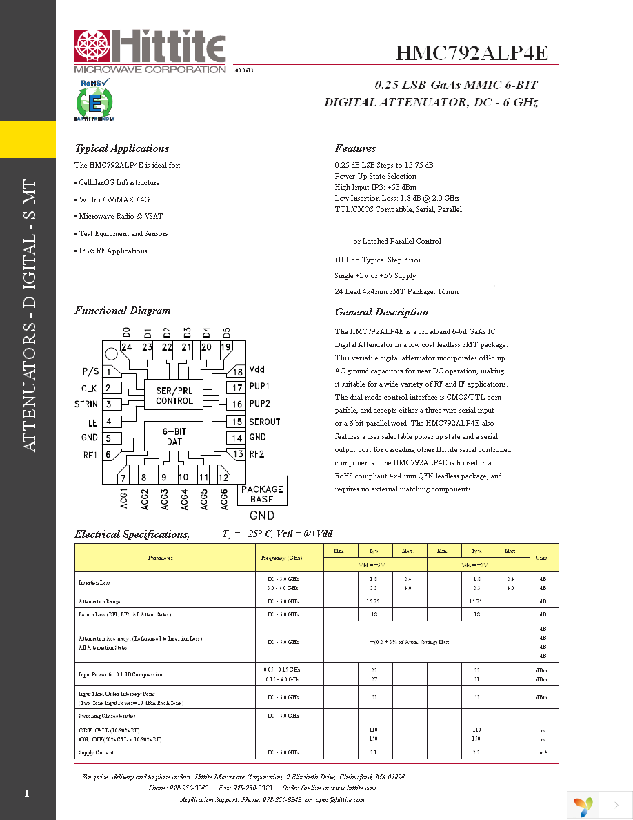 EV1HMC792ALP4 Page 3