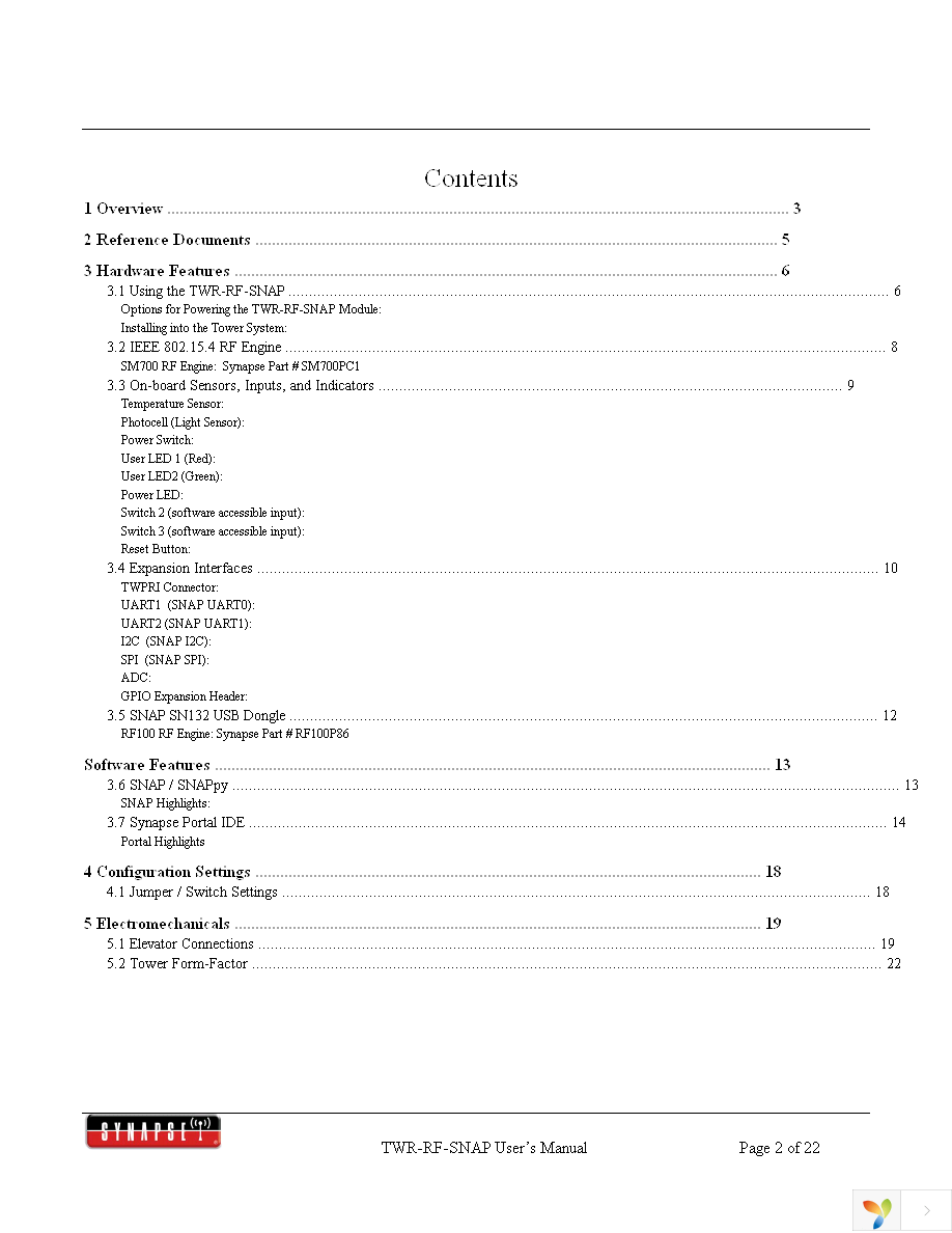 TWR-RF-SNAP Page 2