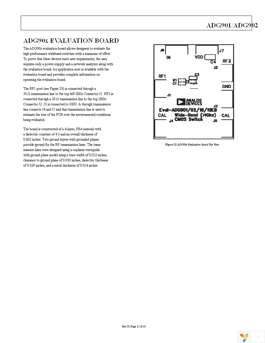 EVAL-ADG901EBZ Page 12