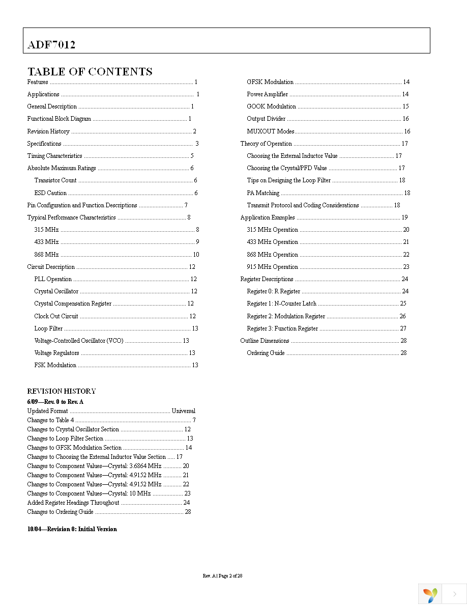 EVAL-ADF7012DBZ4 Page 2