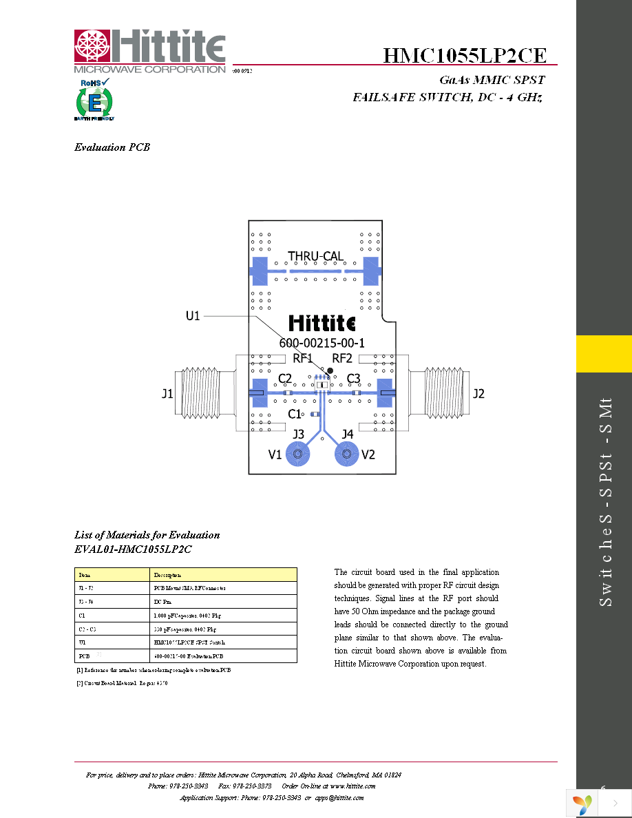 EVAL01-HMC1055LP2C Page 8