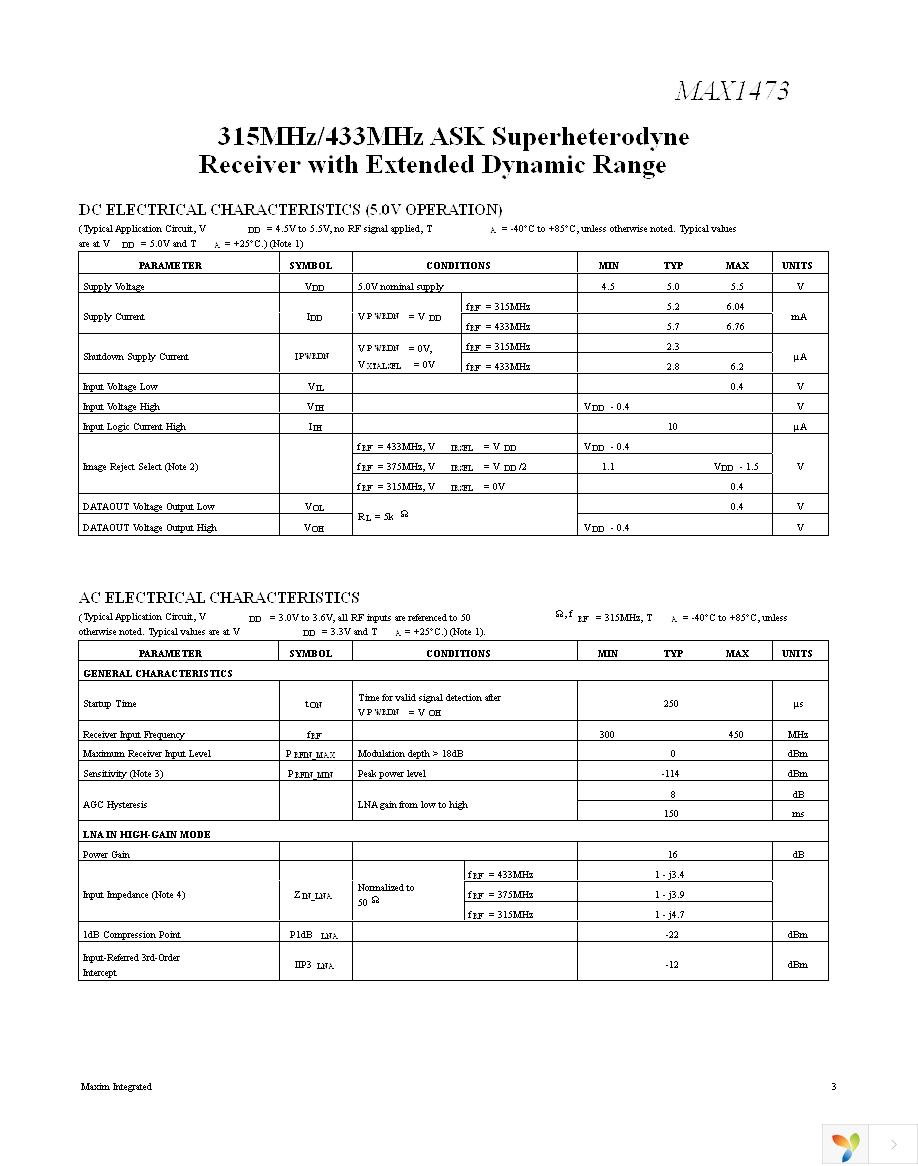 MAX1473EVKIT-315 Page 3