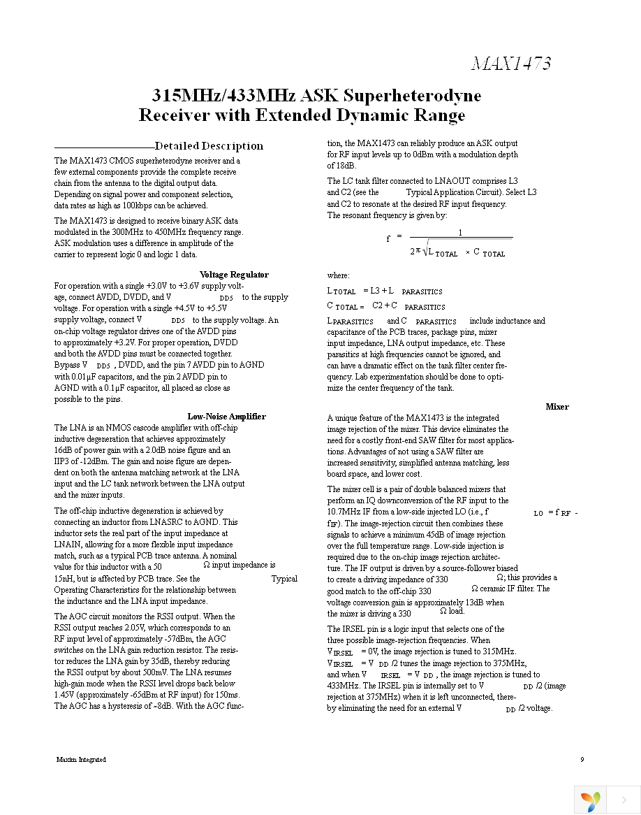 MAX1473EVKIT-315 Page 9