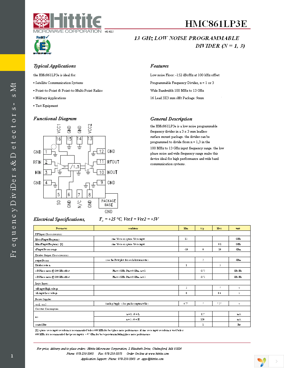 EVAL01-HMC861LP3E Page 3