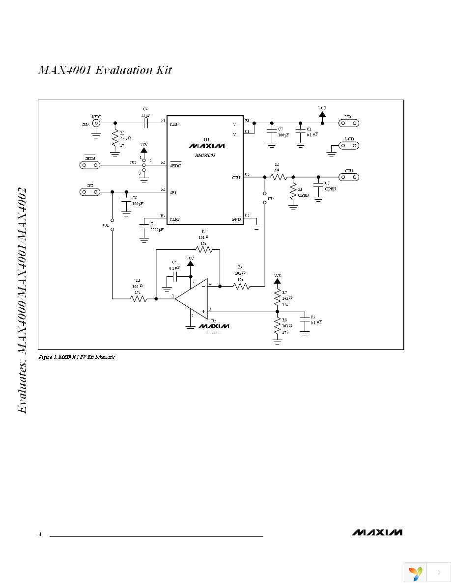 MAX4001EVKIT Page 4