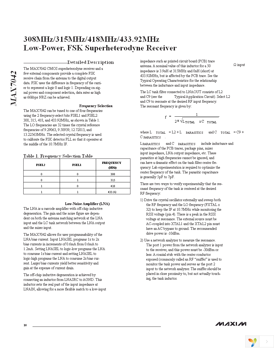 MAX7042EVKIT-433+ Page 10