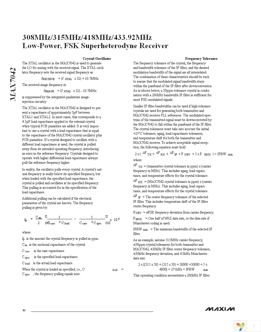 MAX7042EVKIT-433+ Page 12
