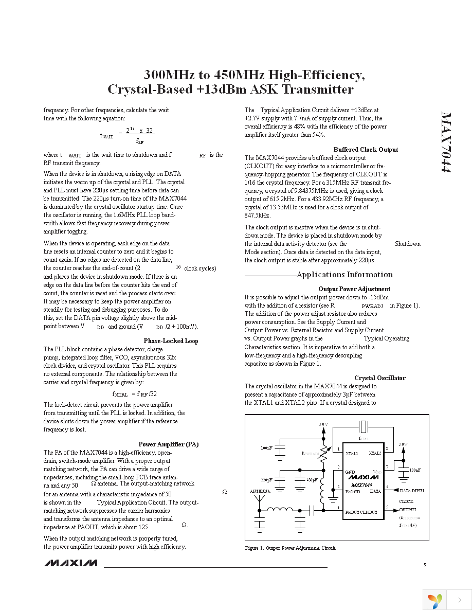 MAX7044EVKIT-315 Page 7