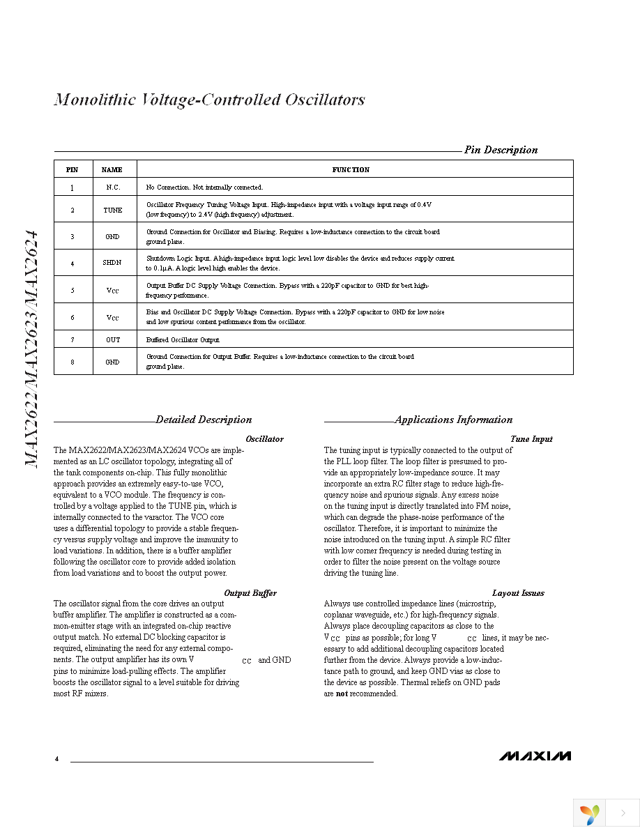MAX2624EVKIT Page 4