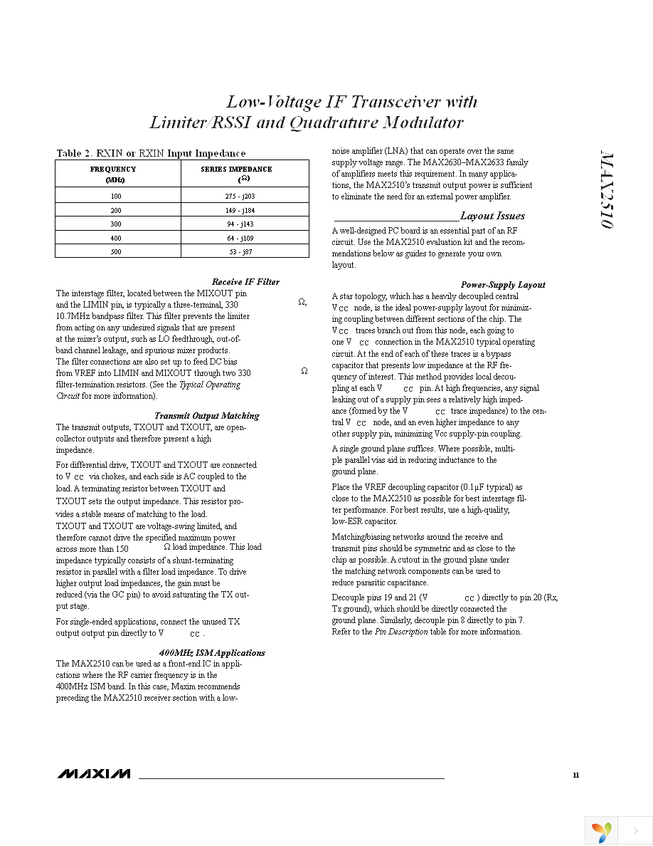 MAX2510EVKIT-SO Page 11