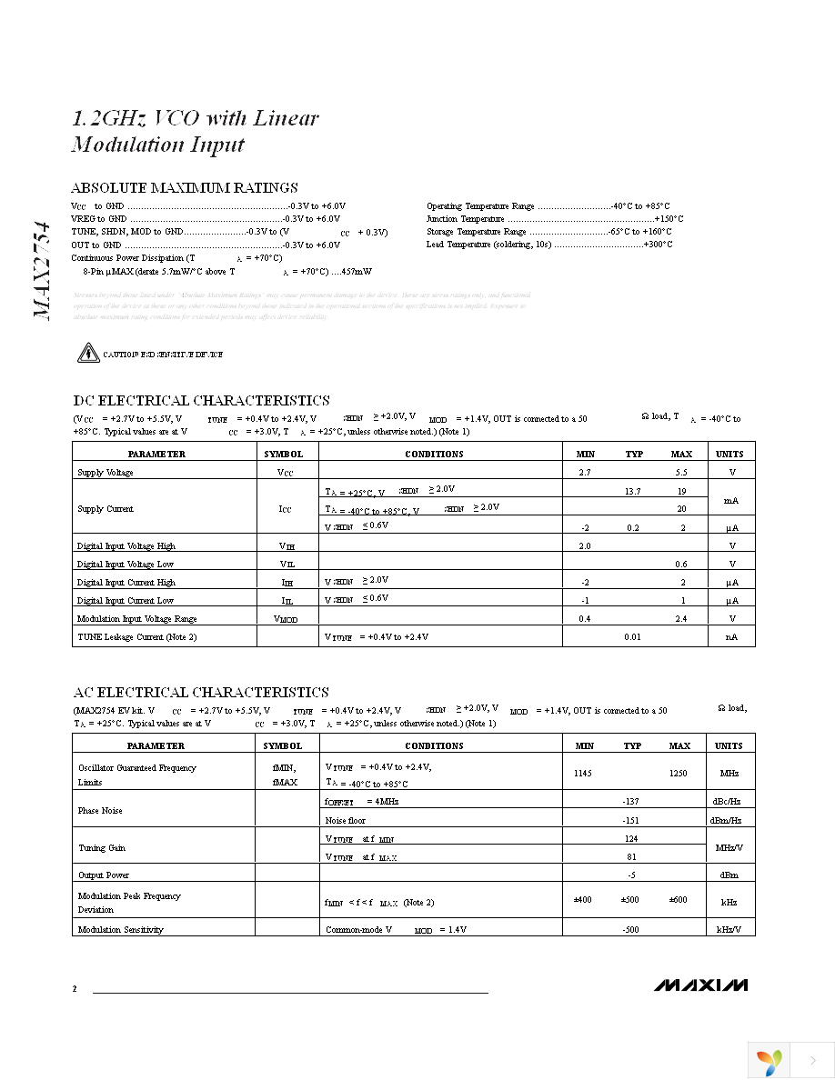 MAX2754EVKIT+ Page 2