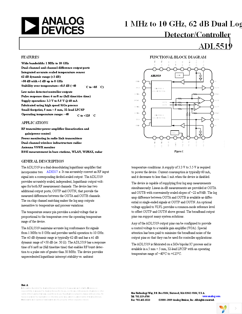 ADL5519-EVALZ Page 1