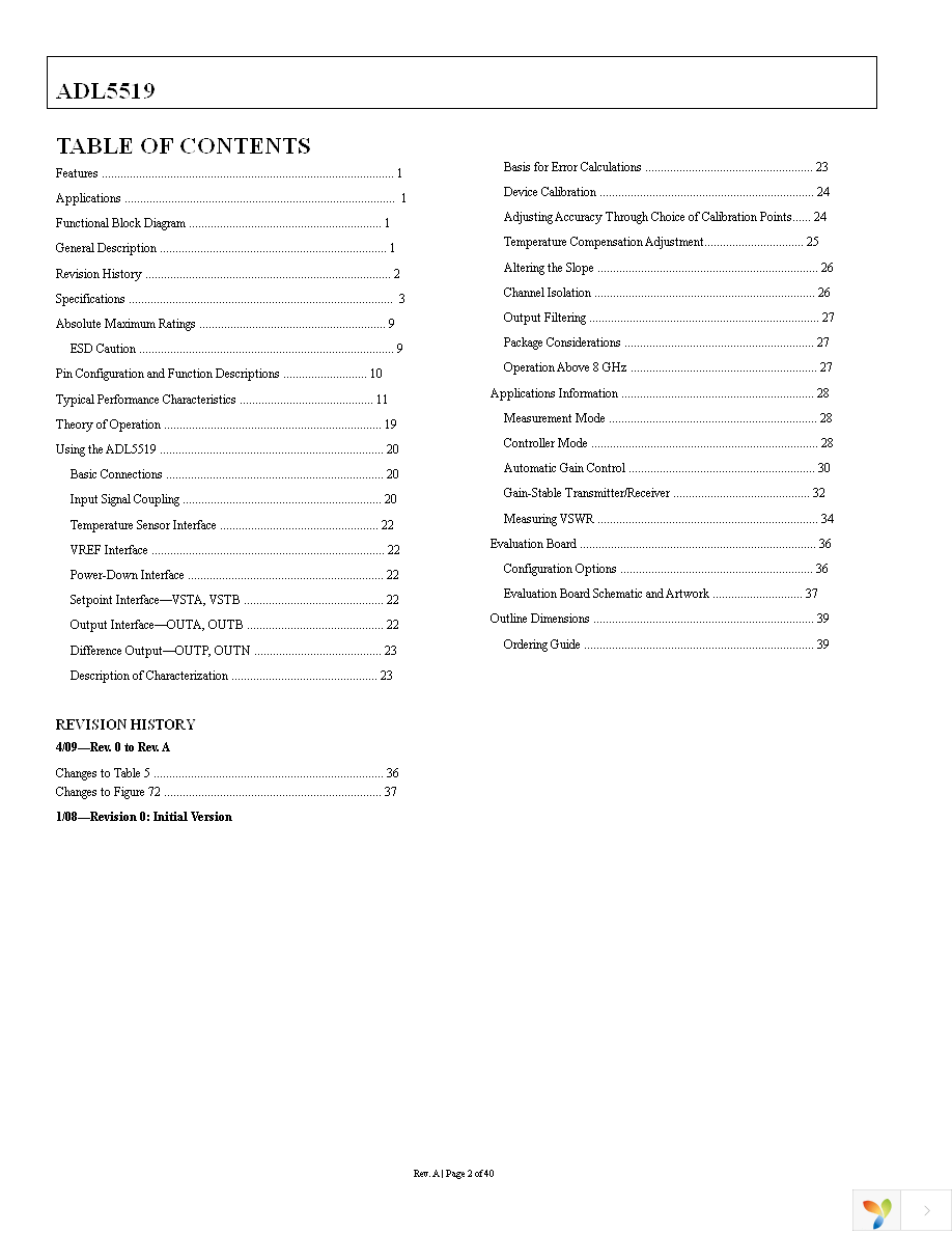 ADL5519-EVALZ Page 2