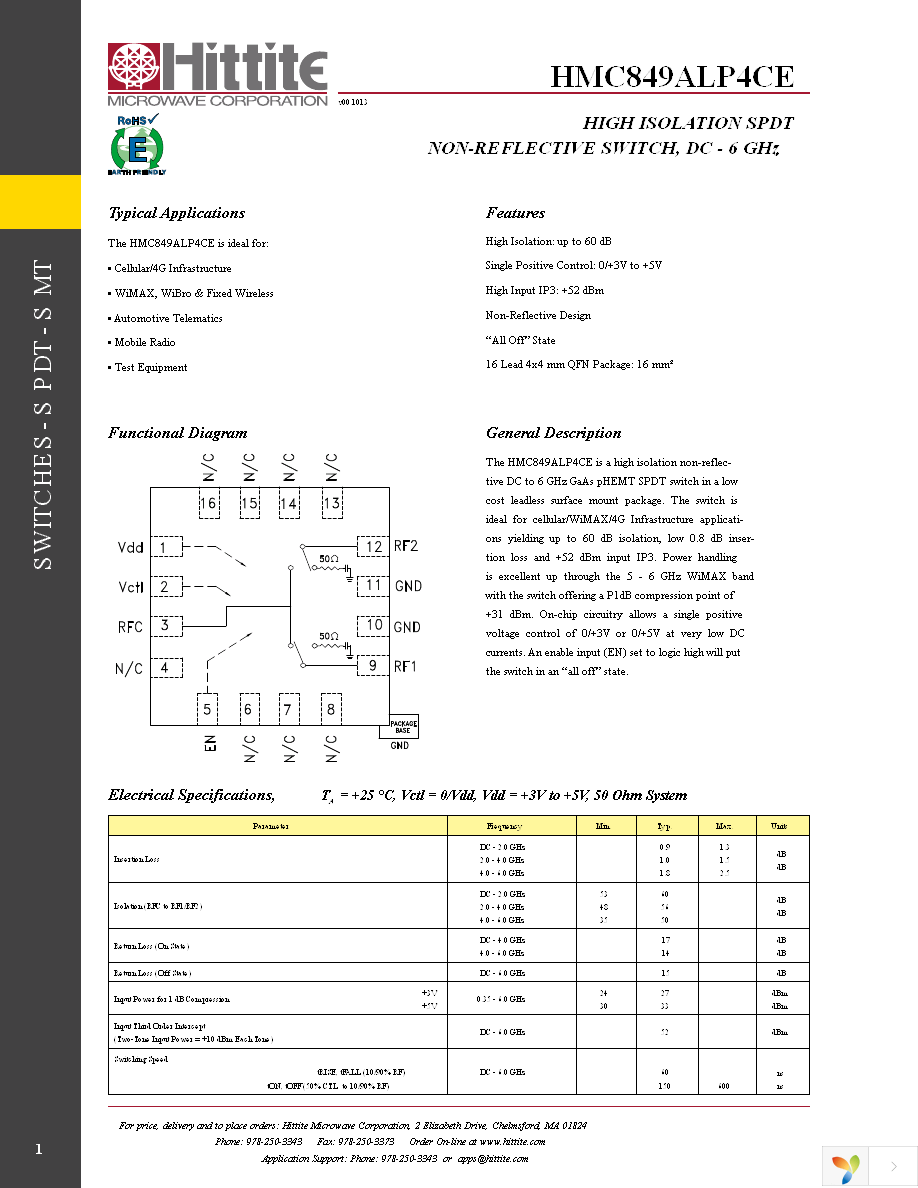 EV1HMC849ALP4C Page 3