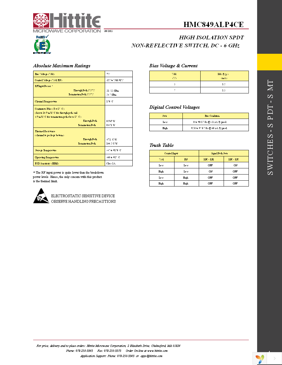 EV1HMC849ALP4C Page 6