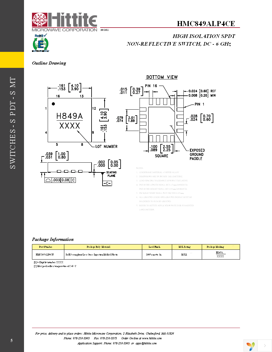 EV1HMC849ALP4C Page 7