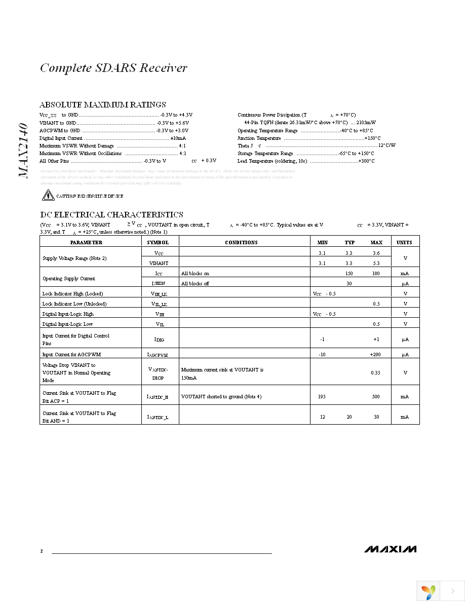 MAX2140EVKIT Page 2