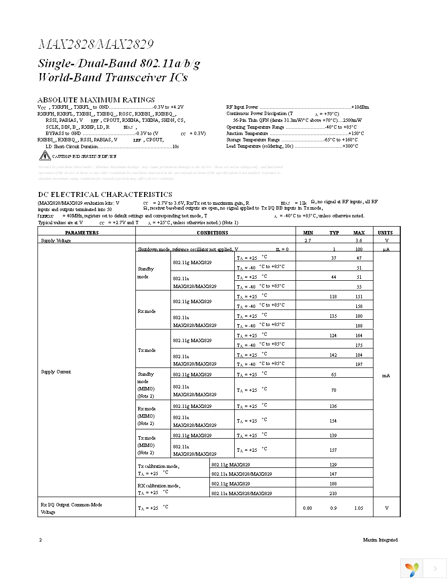 MAX2829EVKIT Page 2