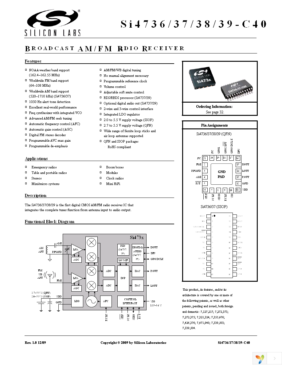 SI4737-C-EVB Page 1