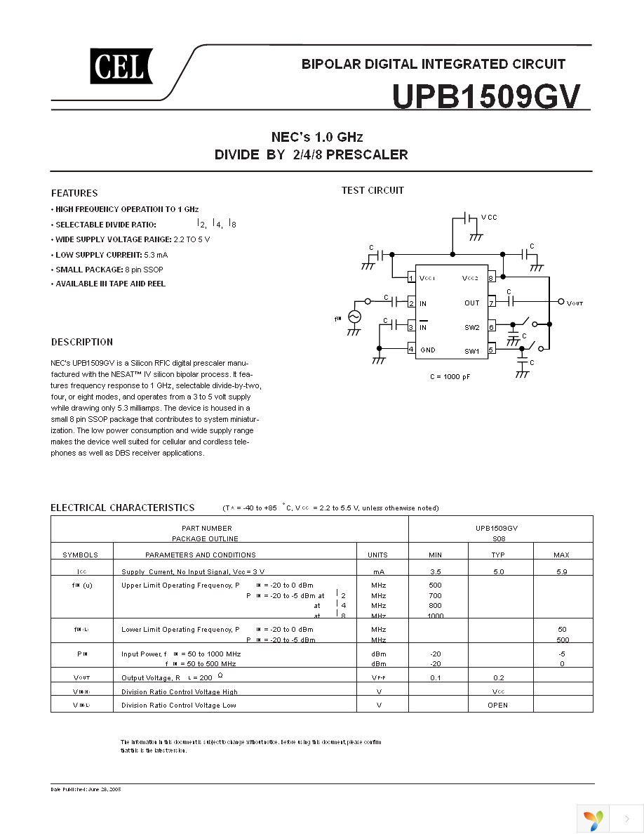 UPB1509GV-EVAL Page 1