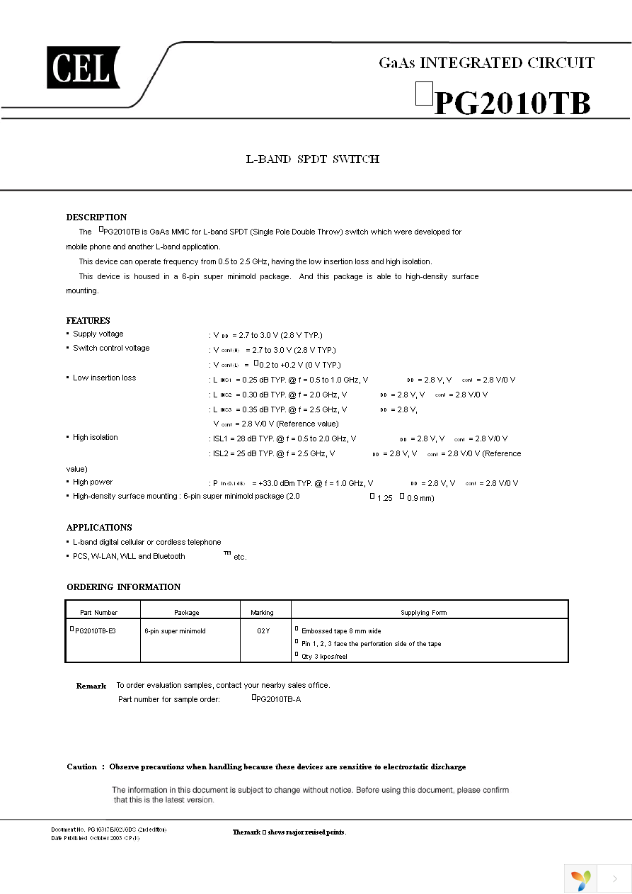 UPG2010TB-EVAL Page 1