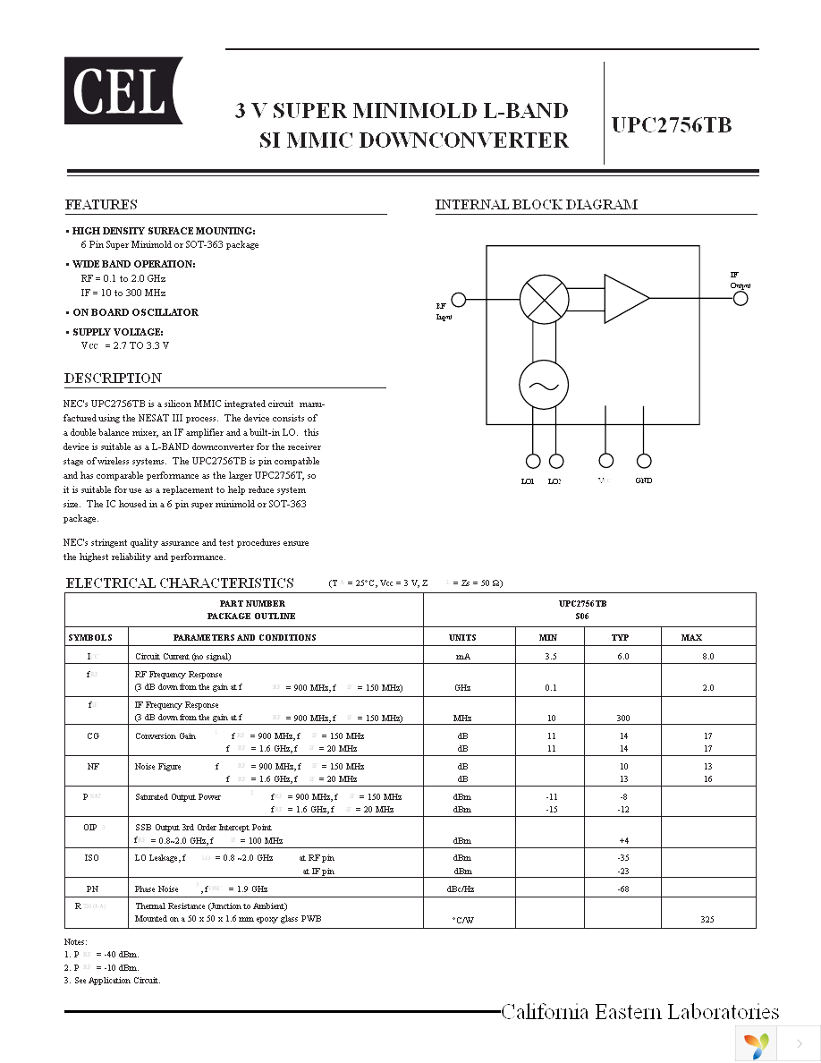 UPC2756TB-EVAL Page 1