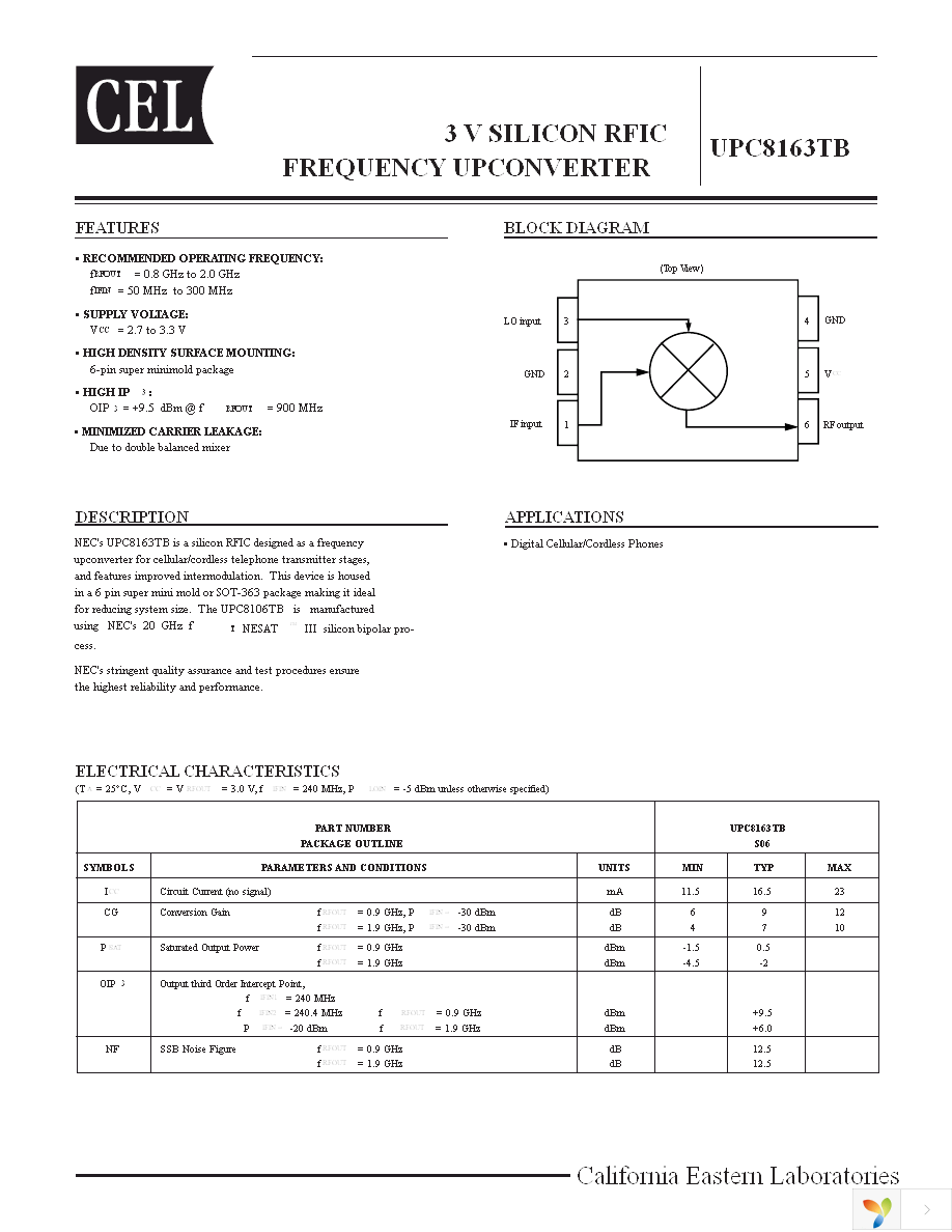 UPC8163TB-EV19 Page 1