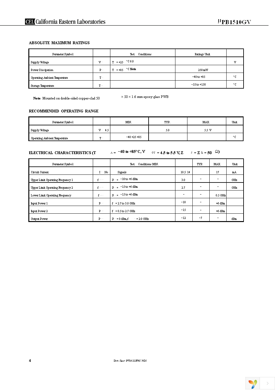 UPB1510GV-EVAL Page 4