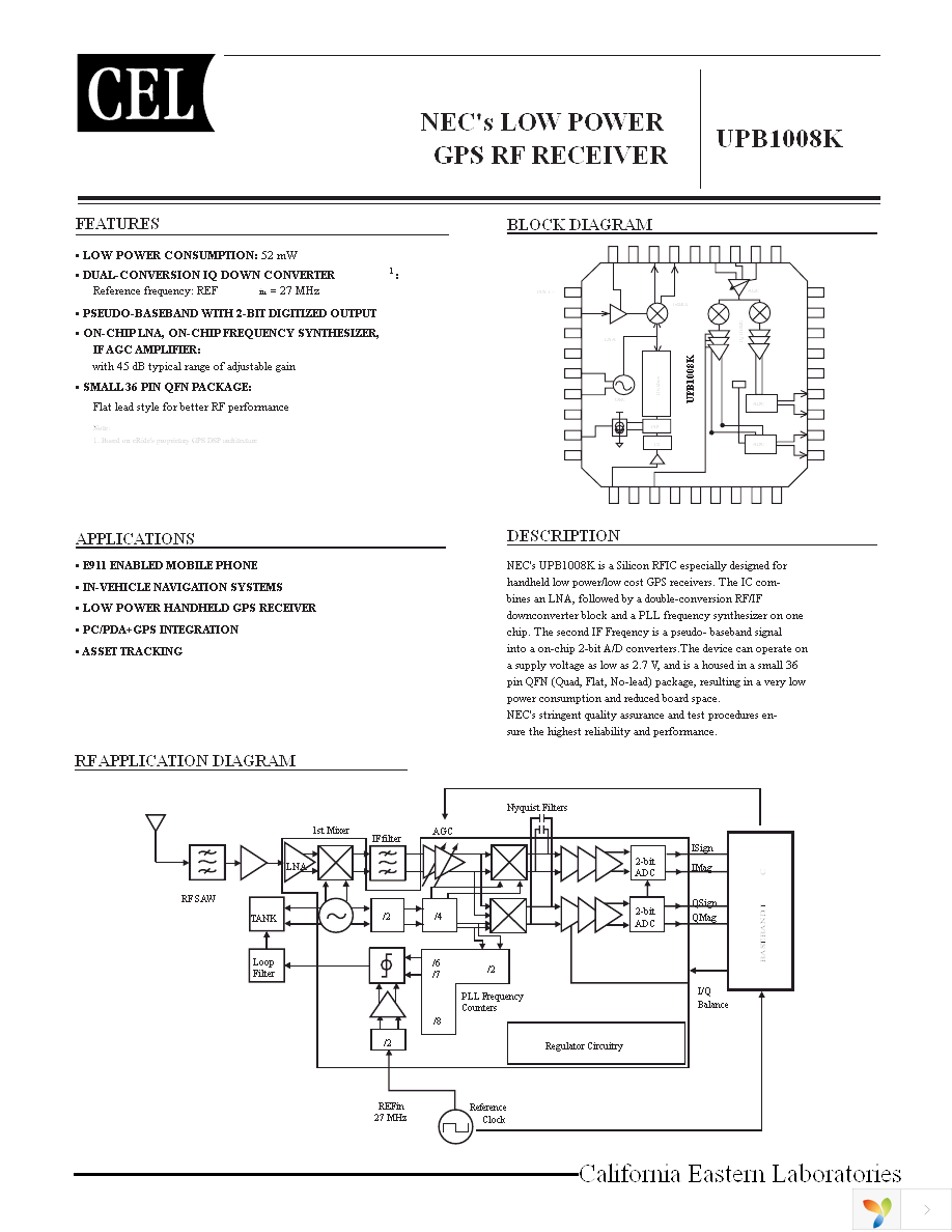 UPB1008K-EVAL Page 1