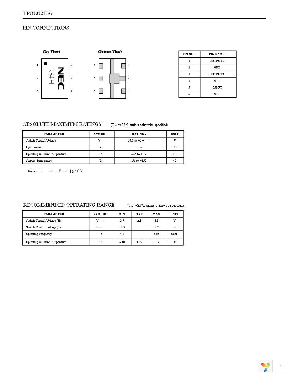 UPG2022T5G-EVAL Page 2