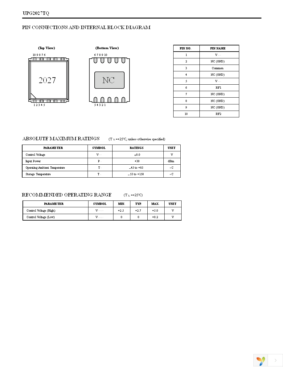 UPG2027TQ-EVAL Page 2