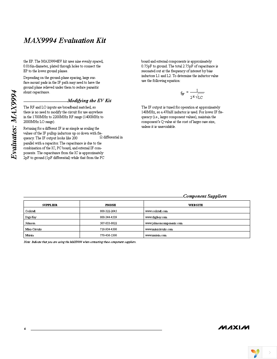 MAX9994EVKIT Page 4