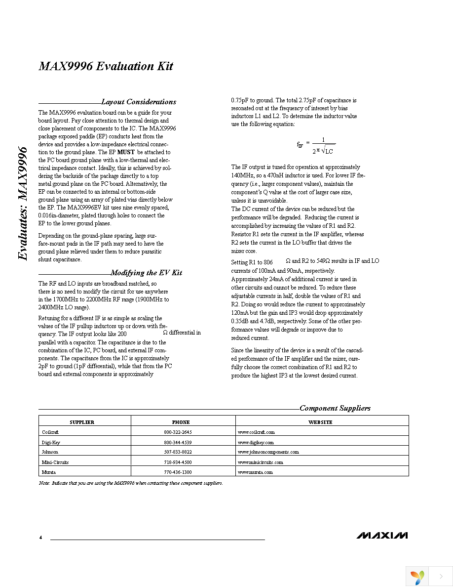 MAX9996EVKIT Page 4