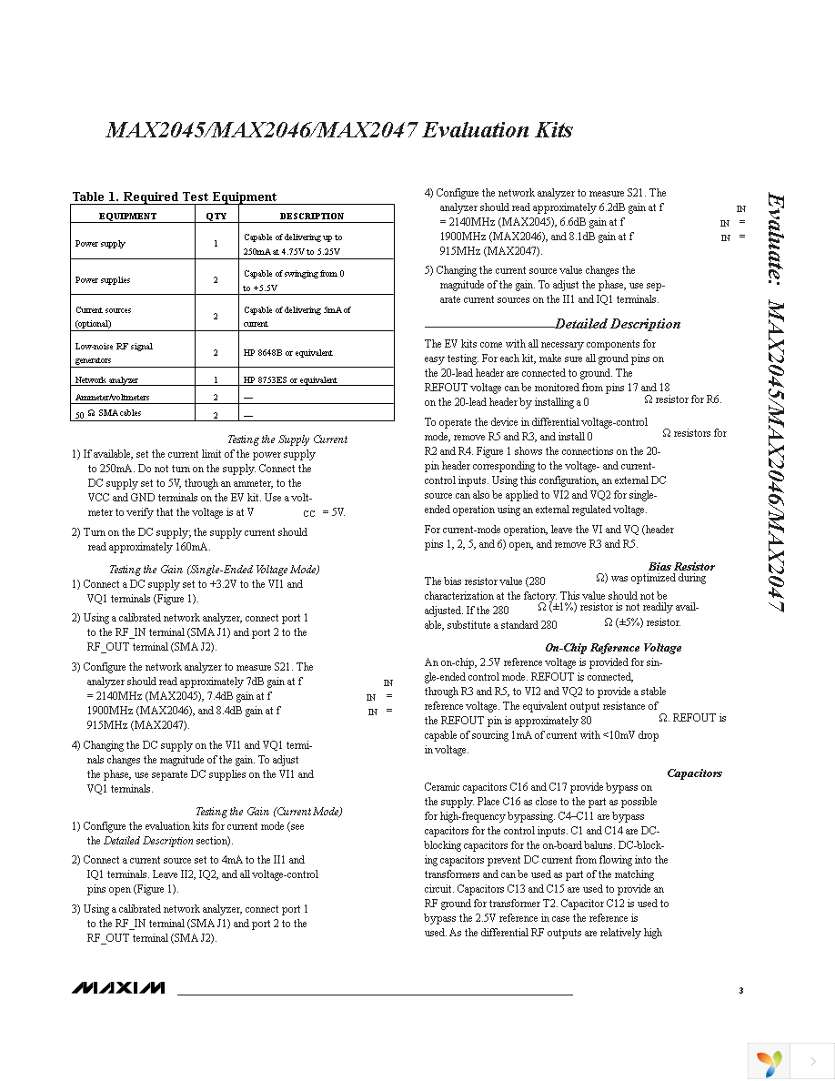 MAX2046EVKIT Page 3