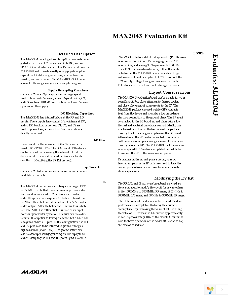 MAX2043EVKIT Page 3